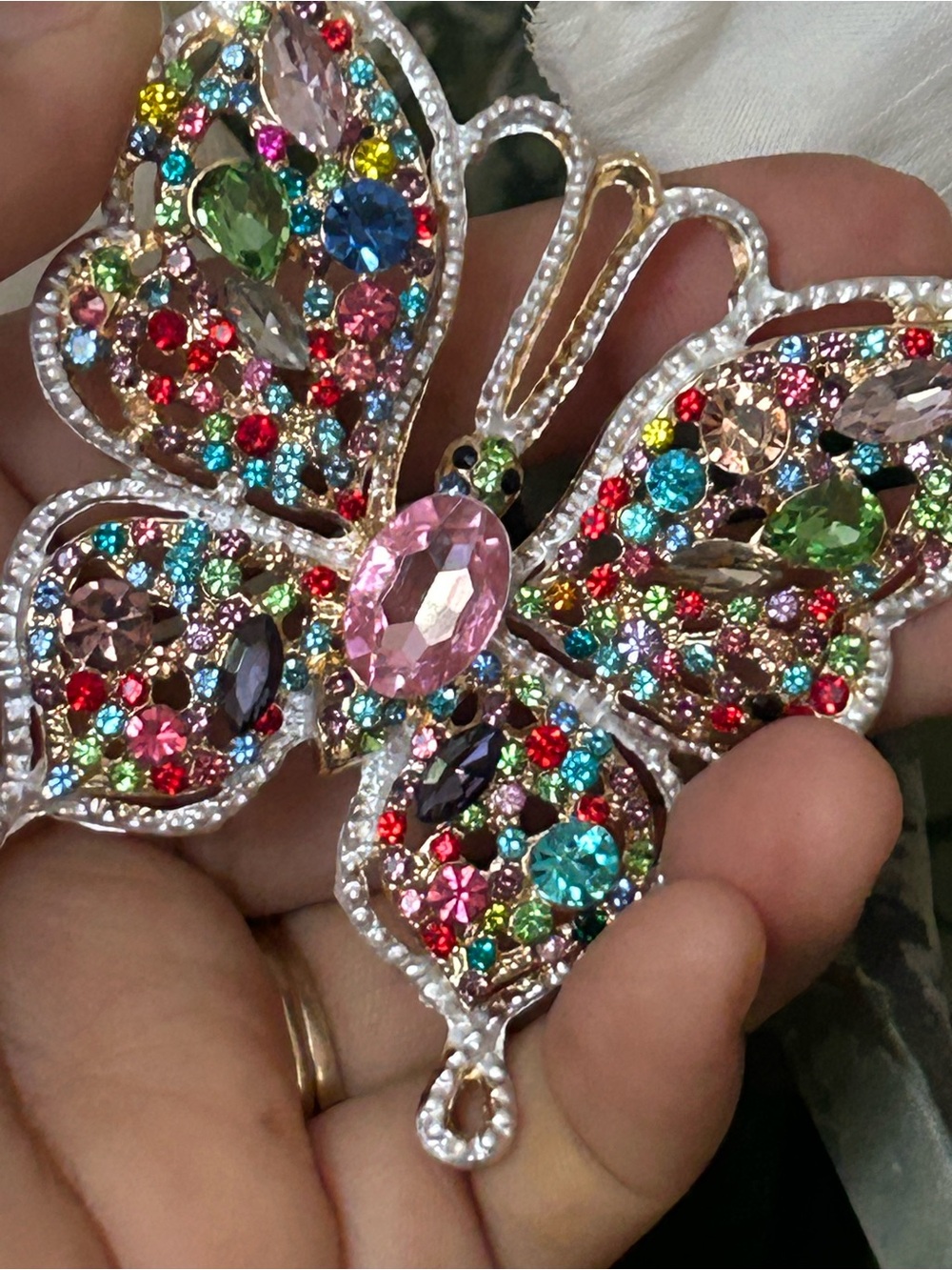 Multicolor Crystal Butterfly Brooch - Women Jewelry